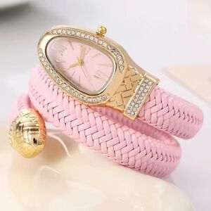Serpenti Pink Gold Braided Snake Wrap Women's Watch